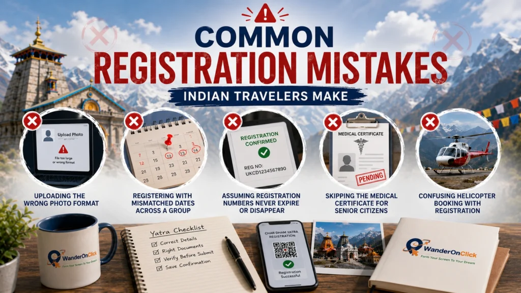 Common Mistakes during Char Dham Yatra registration